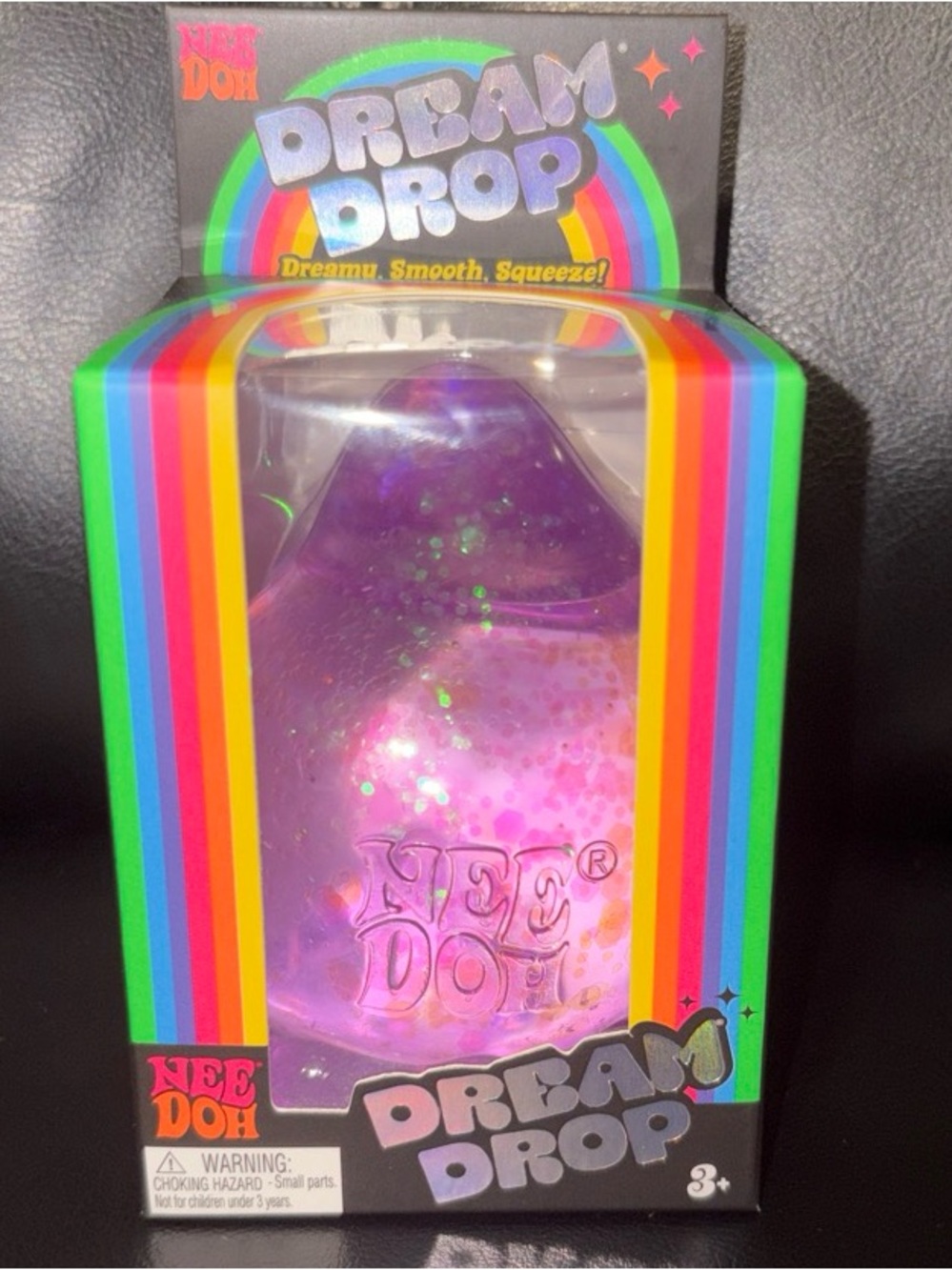 Schylling NeeDoh Dream Drop Purple Squeeze Toy